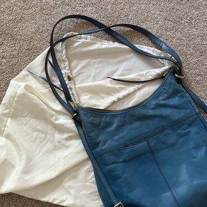 BLUE HOBO PURSE 2 IN 1